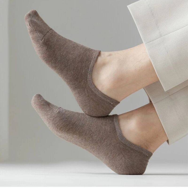 Brown Unisex Low Cut Ankle Socks