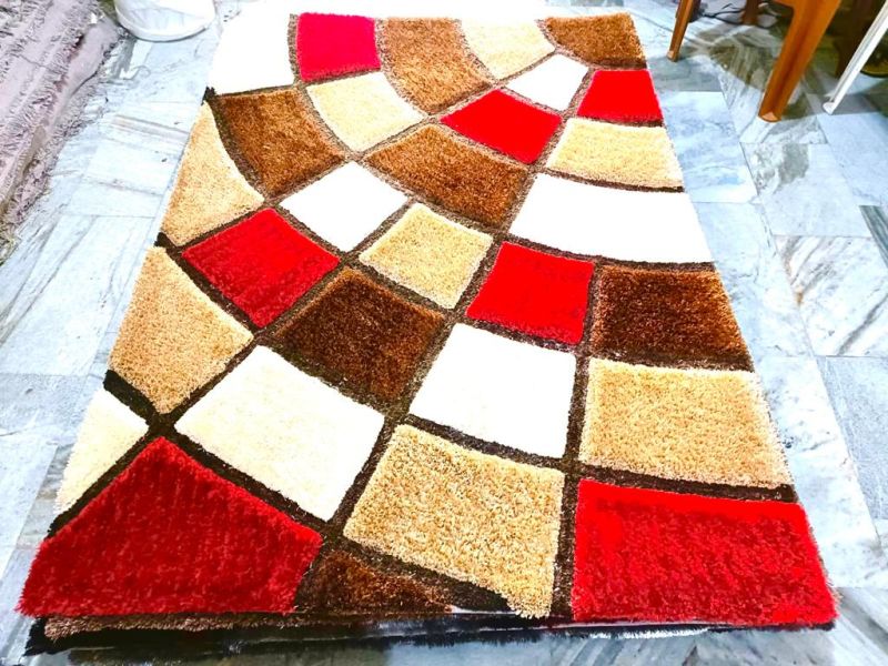 Multicolor Oval Smooth Polyester Floral Shaggy Carpets, for Home, Speciality : Rust Proof