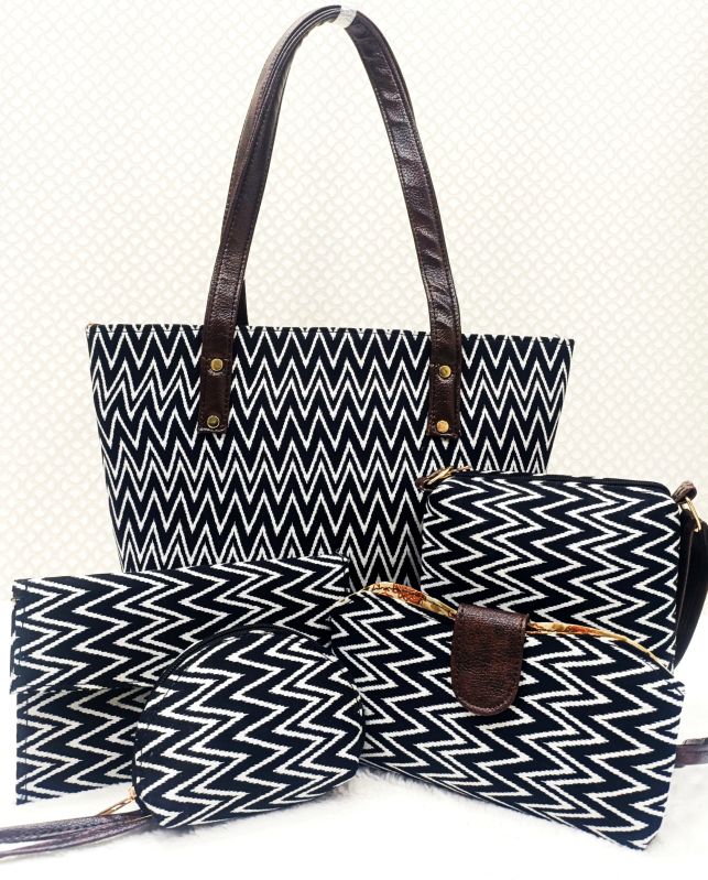 Printed Ikkat Handbag Combo, for Office, Feature : Stylish, Unique, Excellent Quality