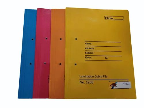 Multicolor Cardboard Lamination 1250 Cobra File, Size : A4
