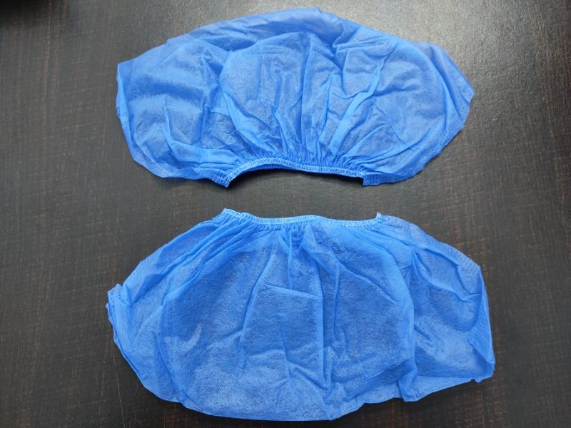 Green Non Woven Short Shoe Cover, for Laboratory, Hospital, Clinical, Size : M