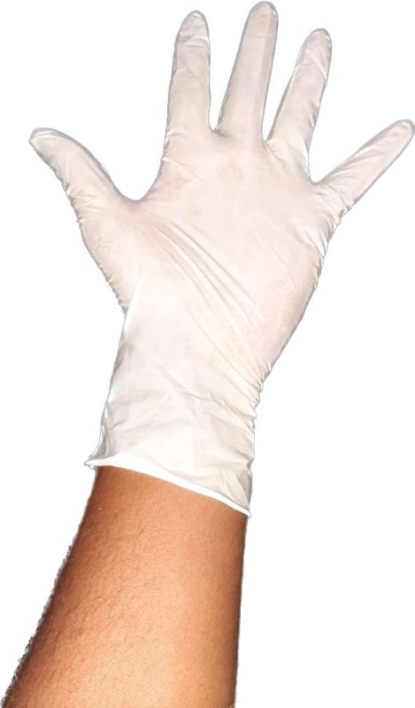 White Plain Surgical Gloves, for Clinical, Hospital, Gender : Unisex