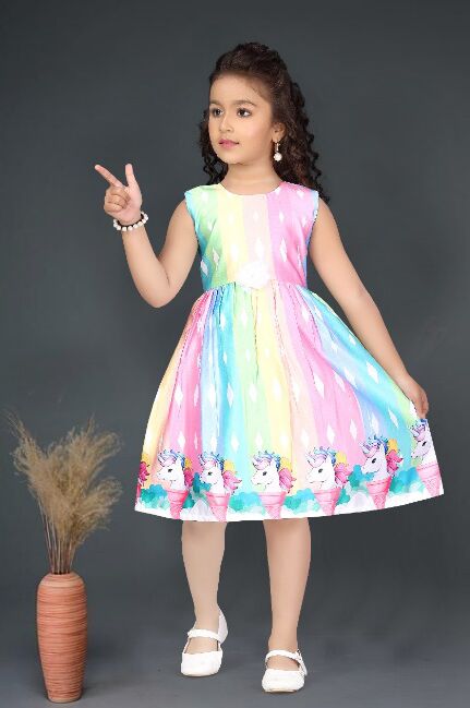 Girls Digital Printed Frock