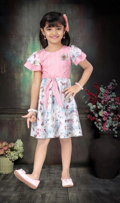 Printed Girls Western Frock, Size : 22x32 Sizes