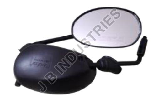 Black Manual ABS JBI-118 Rear View Mirror, Size : Standard Size