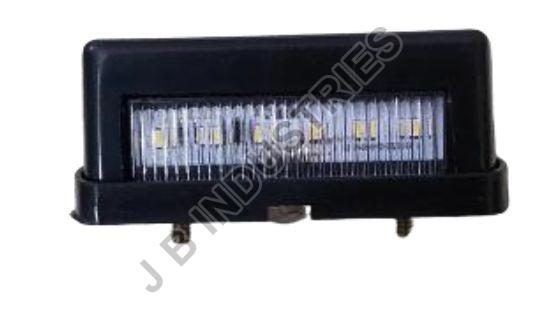 Black Electric Polished Plastic LED Number Plate Light, for Automobile, Packaging Type : Box