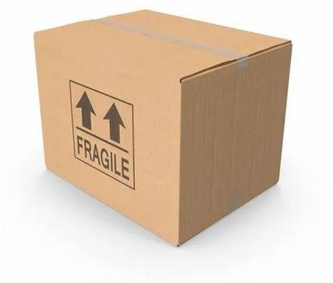 Printed Rectangular Corrugated Paper Box, for Packing Electronic Goods, Industrial Use, Color : Brown
