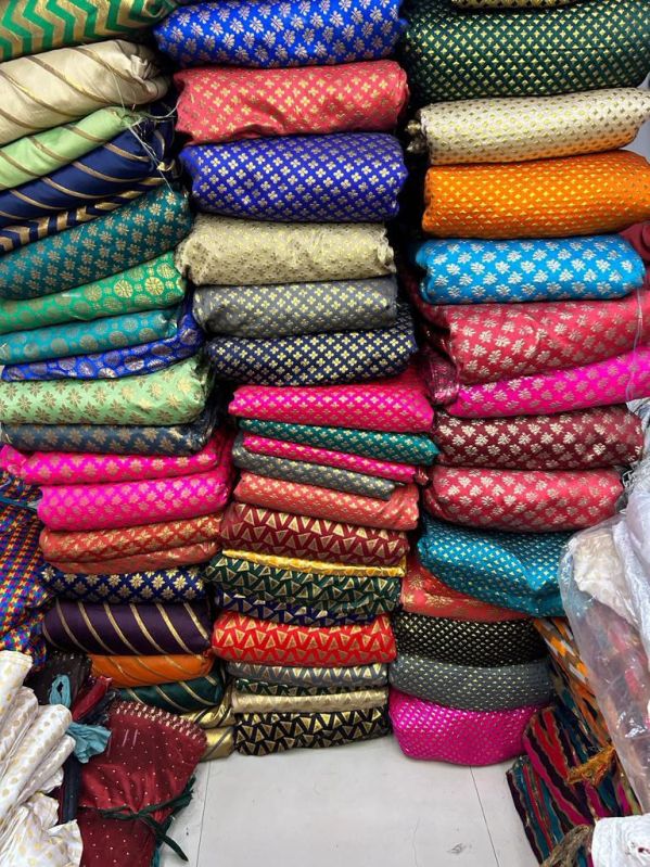 Multi Devkashi Silk Printed Brocade Fabrics, For Garments, Width : 40 Inch