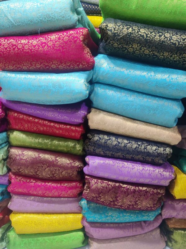 Multicolor Art Print Silk Brocade Fabric, For Garments, Feature : Attractive Look