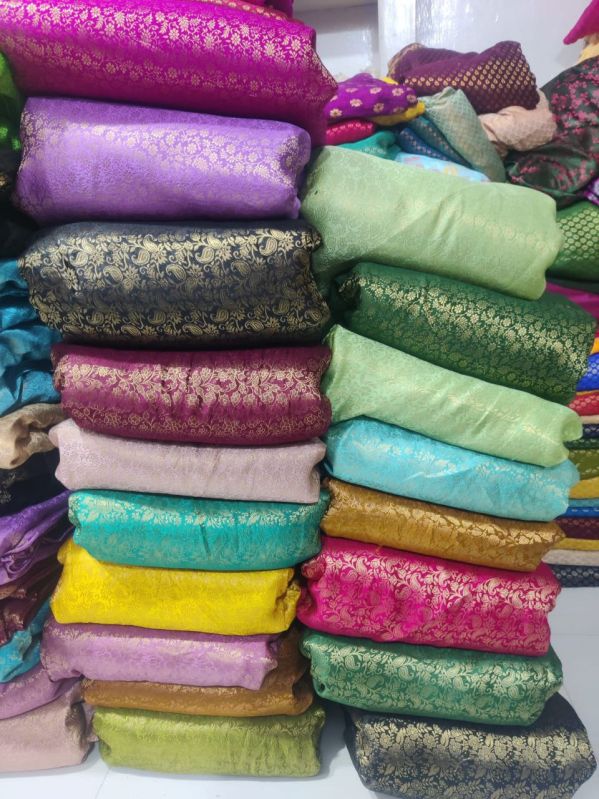 Devkashi Printed Zari Brocade, For Garments Making, Color : Multi