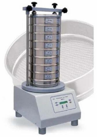 Silver 1kw Automatic Electric Mild Steel 48 Kg Electromagnetic Sieve Shaker, for Laboratory