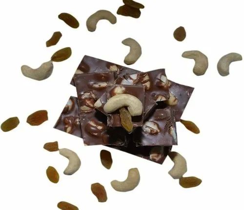 Rectangular Homemade Fruit N Nut Chocolates, for Eating Use, Bakery, Diwali Gifts, Taste : Sweet