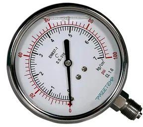 Round 50 mm Dial Pressure Gauge, for Process Industries, Window Material : Acrylic