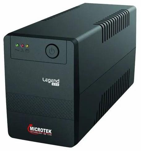 Black Automatic Electric Microtek Legend 650VA UPS, for Computer Use, Feature : Easy To Install