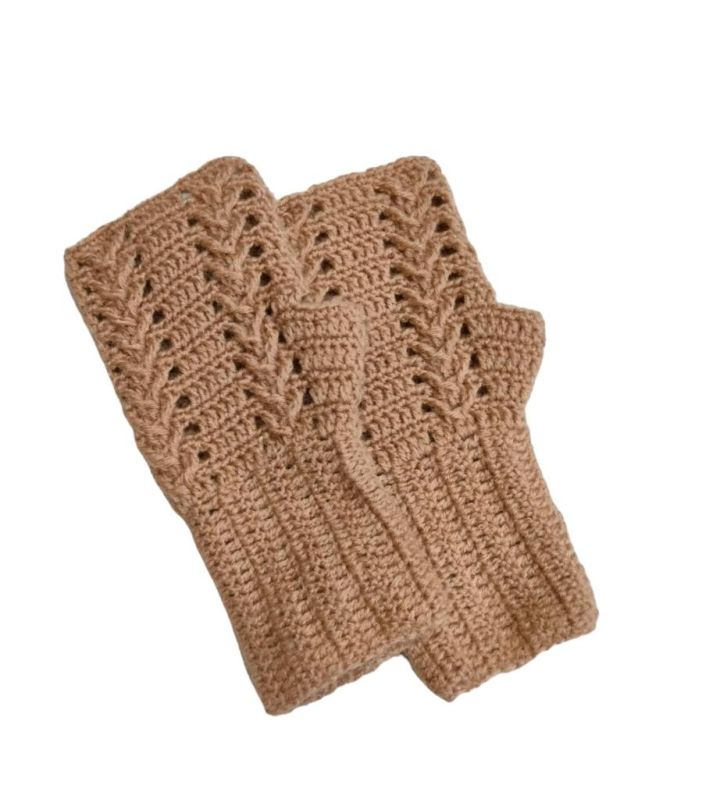 Crochet Muffler With Gloves & Cap