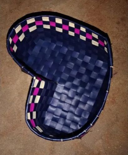 Palm Leaf Heart Shaped Basket