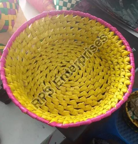 8X3 Inch Handmade Palm Leaf Basket