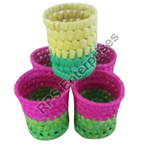 Decorative Palm Leaf Pen Stand, for Industrial, Size : 18*12 cm