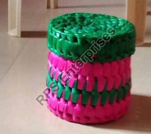 Palm Leaf Round Gift Box, Color : Pink Green