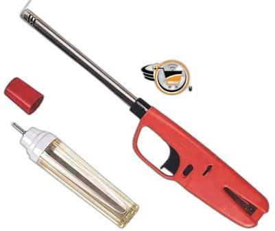 Rectangle Metal Adjustable Flame Gas Lighter, for Kitchen, Size : 27cm x 4.5cm