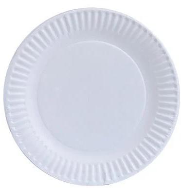Round Plain Paper Plate, for Nasta, Snacks, Size : Multisizes