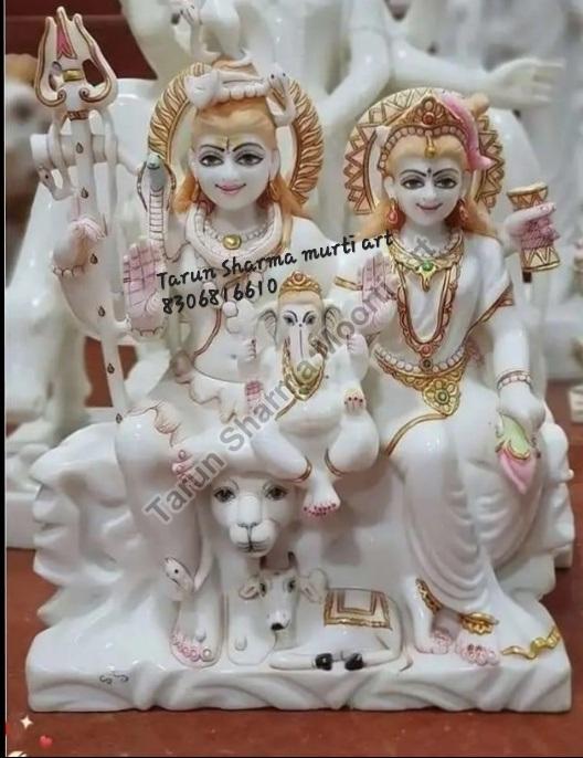 Marble Shiv Parivar Statue, for Worship, Packaging Type : Carton Box