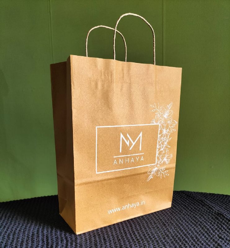 Kraft Paper shopping bags, for Package, Grocery, Gift, Load Capacity : 5
