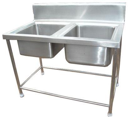 Metal Polished two sink unit, Feature : Anti Corrosive, Durable, High Quality, Shiny Look