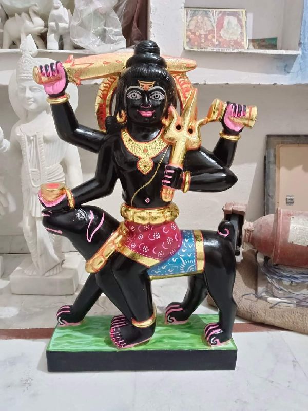 black marble kaal bhairav statue