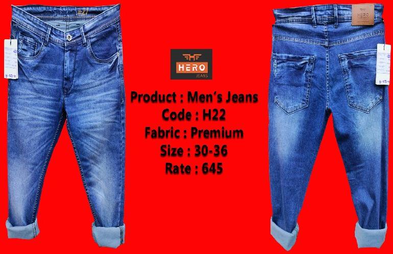  fade h 22 stitched jeans, Size : 30-36