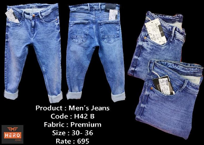  fade h 42b mens jeans, Size : 30-36