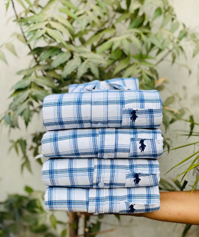 RL polo check print cotton shirt collection