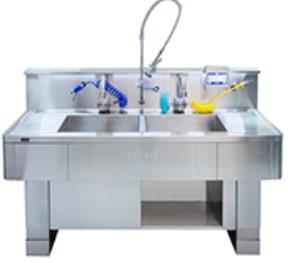 Wash Station with Double Sink