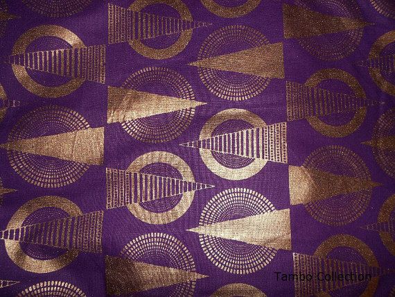 African Gold Print Fabric
