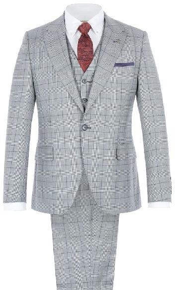 Mens Checks 3 Piece Suit