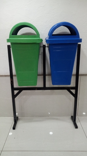trash bins 60 + 60 TWIN WITH STAND
