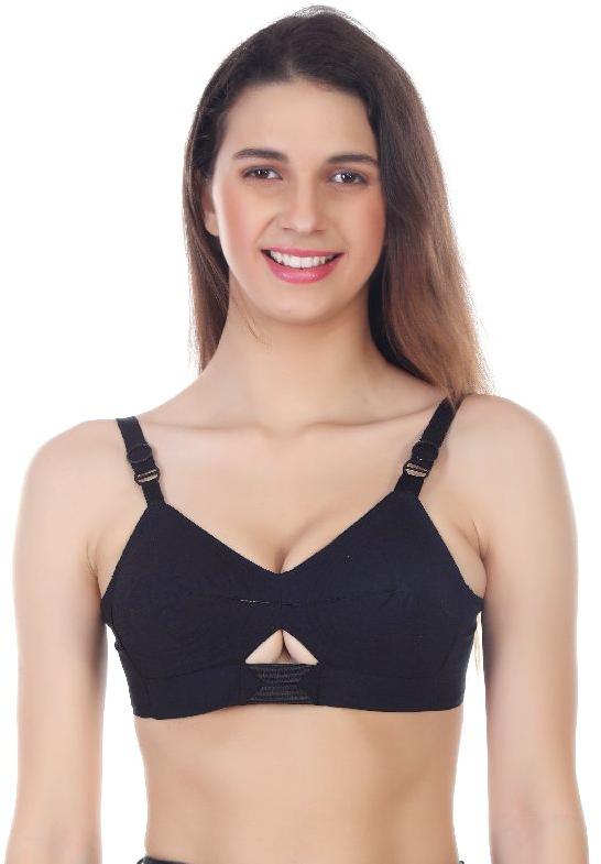 Plain Cotton Front Open Bra, Technics : Machine Made, Color : Black, Red,  Mahroon at Best Price in delhi