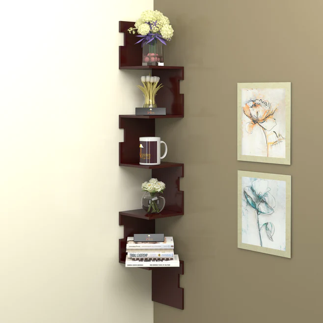 MDF wood Floating Corner Shelves Shiraz Handicrafts, Saharanpur