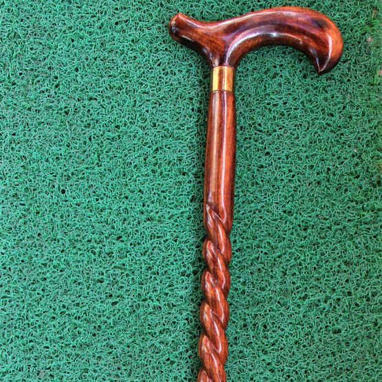 Brown Wooden Walking Stick - Shiraz Handicrafts, Saharanpur