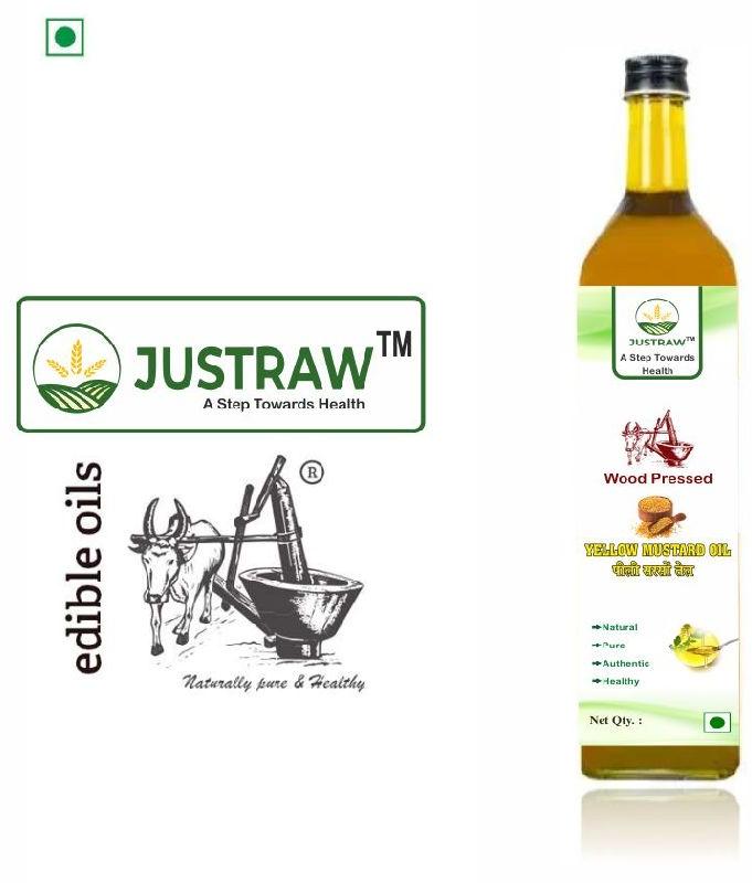 Wood Pressed Yellow Mustard Oil, for cooking/skincare/haircare, Packaging Size : 1 litre