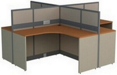 Rectangular Aluminium modular office workstation