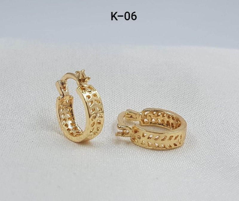 Gold plated bali earrings k06, Style : Common