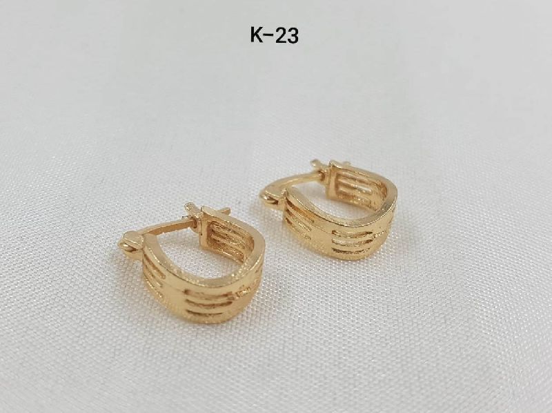 Gold plated bali earrings k23, Style : Common