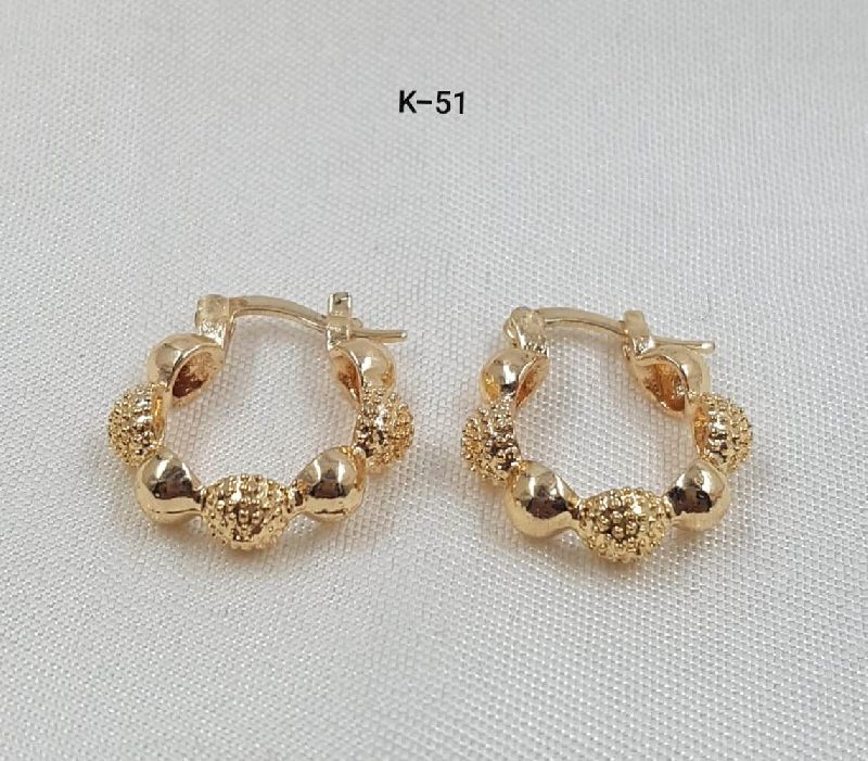Gold plated bali earrings k51