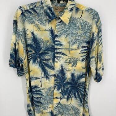 Natural Polyester Soft Coconut tree Hawaiian shirt, for Cosmetics, Feature : Freshness, Good Taste