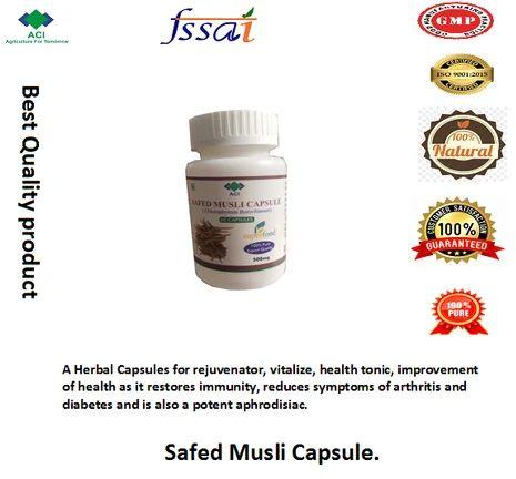 ACI Safed Musli Capsules, Packaging Type : Bottle