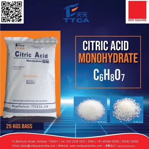 TTCA Citric Acid Monohydrate, Type Organic Amit International