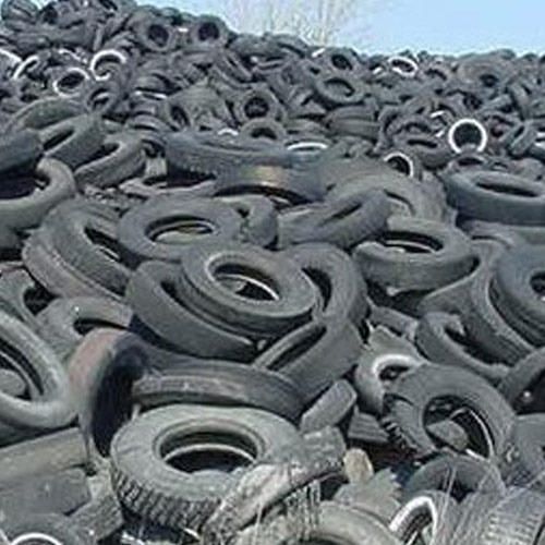 Rubber Radial Tyre Scrap, Color : Black