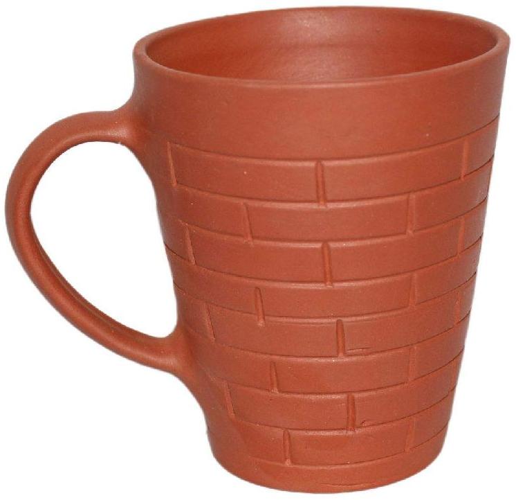 Plain Polished Terracotta Mug for Home Use