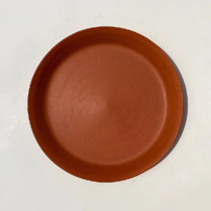 Plain Terracotta Plates for Serving Food